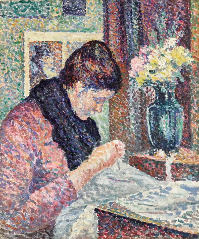 Nähende Frau von Maximilien Luce