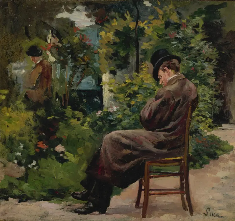 Trädgård i Montrouge av Maximilien Luce