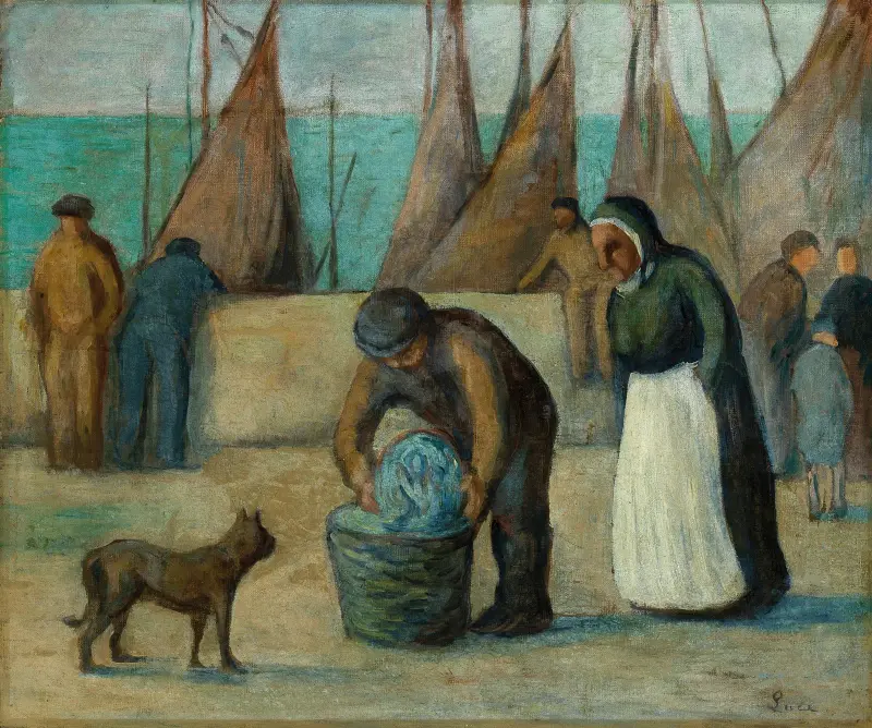 La Rentrée des Pécheurs av Maximilien Luce