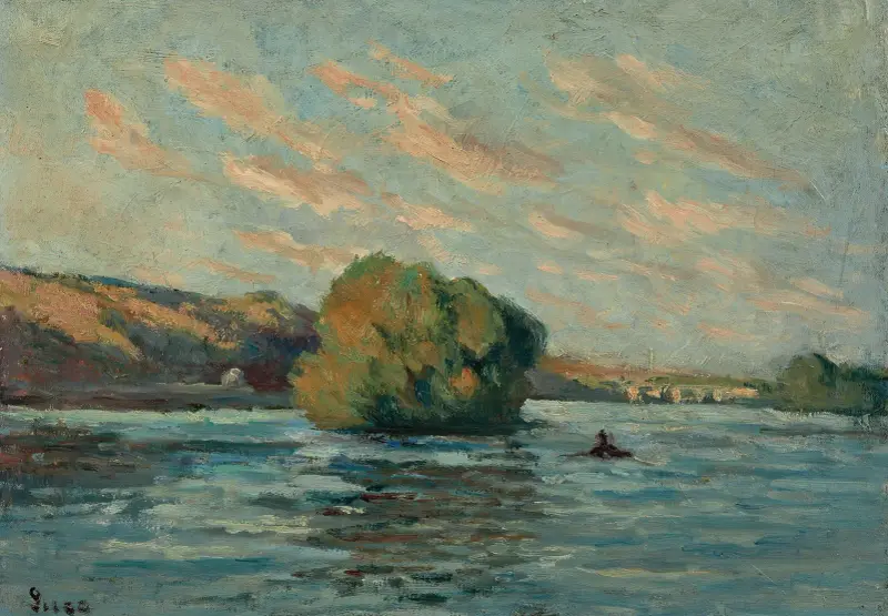Seine och ön Rolleboise av Maximilien Luce