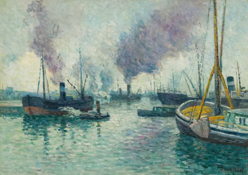 Rotterdams hamn av Maximilien Luce
