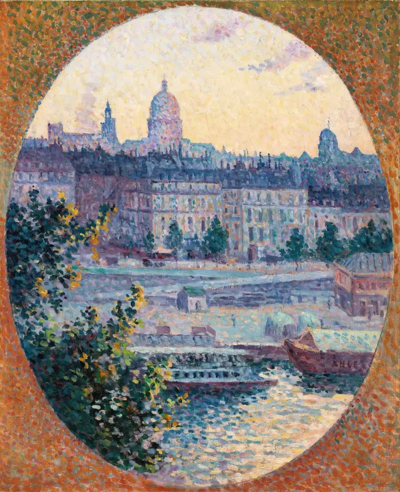 Le Quai Montebello Et La Colline Sainte-Geneviève av Maximilien Luce