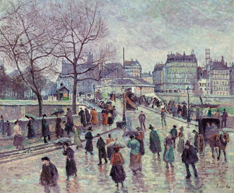 Paris, Pont de l’Archevêché av Maximilien Luce