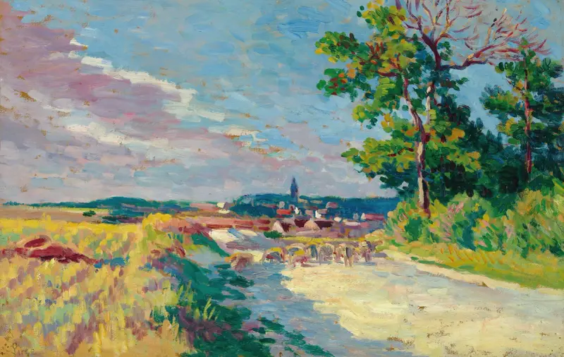 Krajobraz z Méréville, Maximilien Luce