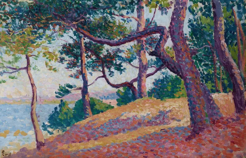 Krajobraz w Saint-Tropez, Maximilien Luce
