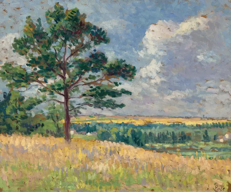 Landskap nära Méréville av Maximilien Luce