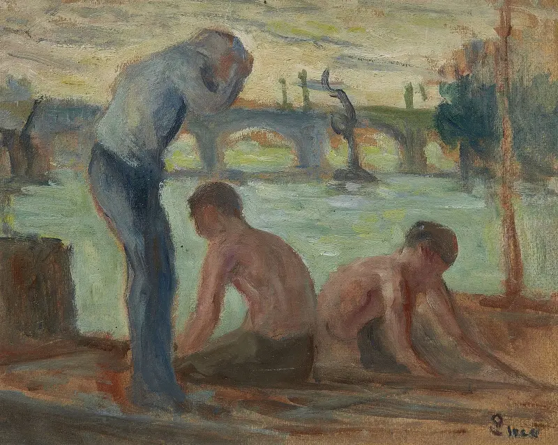 Figurer vid Seines strand av Maximilien Luce