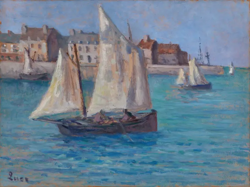 Hamnen i Dieppe av Maximilien Luce
