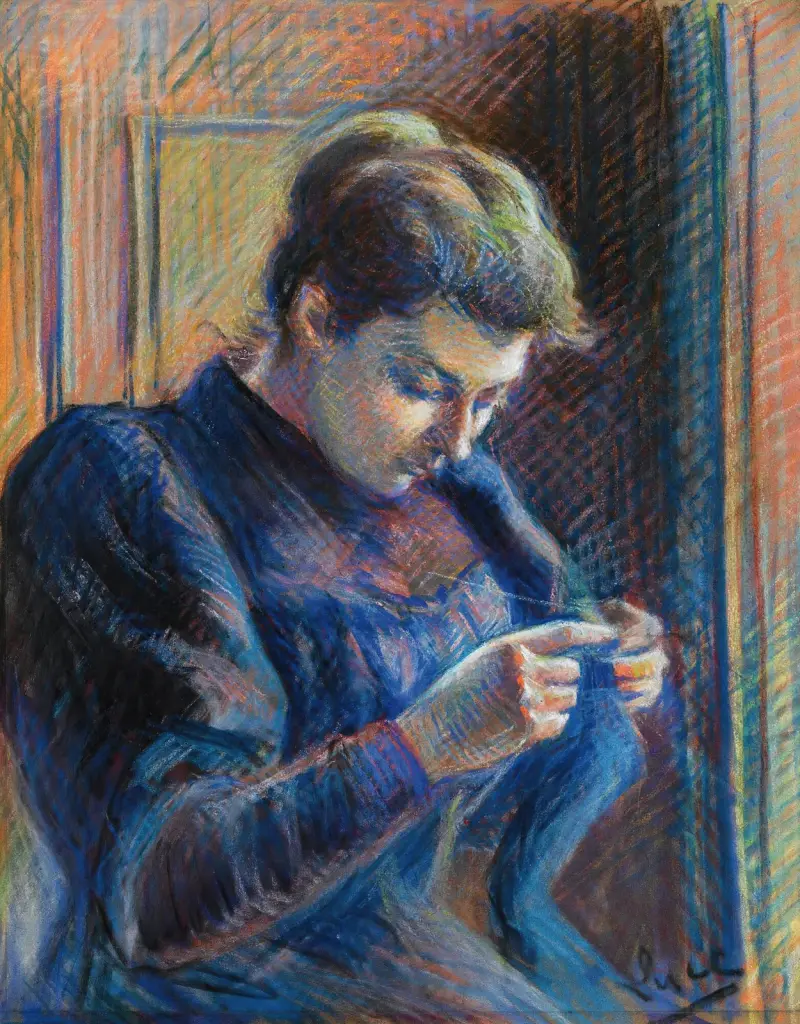 Porträtt av Madame Berthier av Maximilien Luce