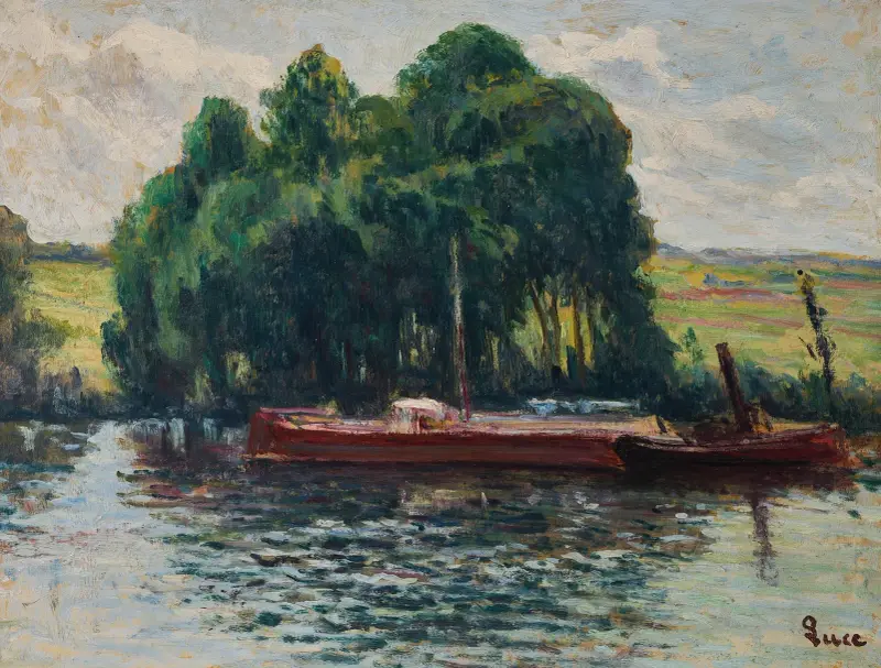 Rolleboise, La Seine av Maximilien Luce