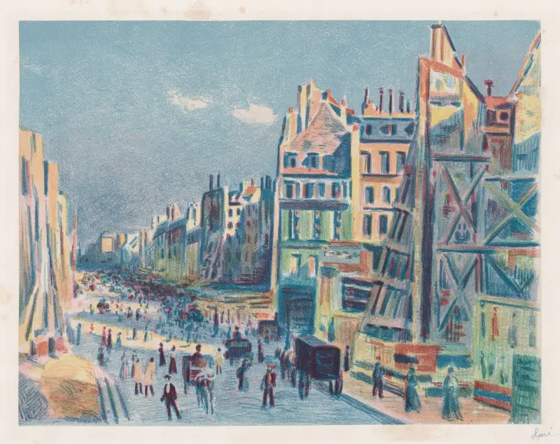 Rue Réaumur von Maximilien Luce