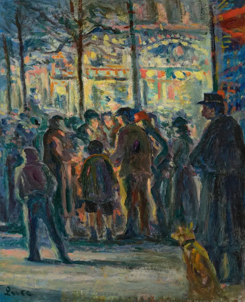 Gatuscen i vinter av Maximilien Luce