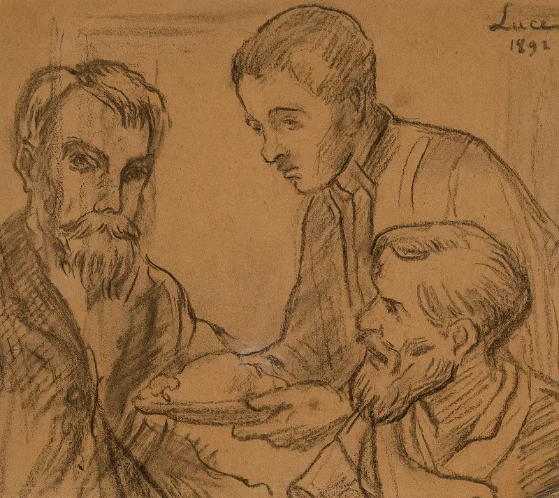 Tre män av Maximilien Luce