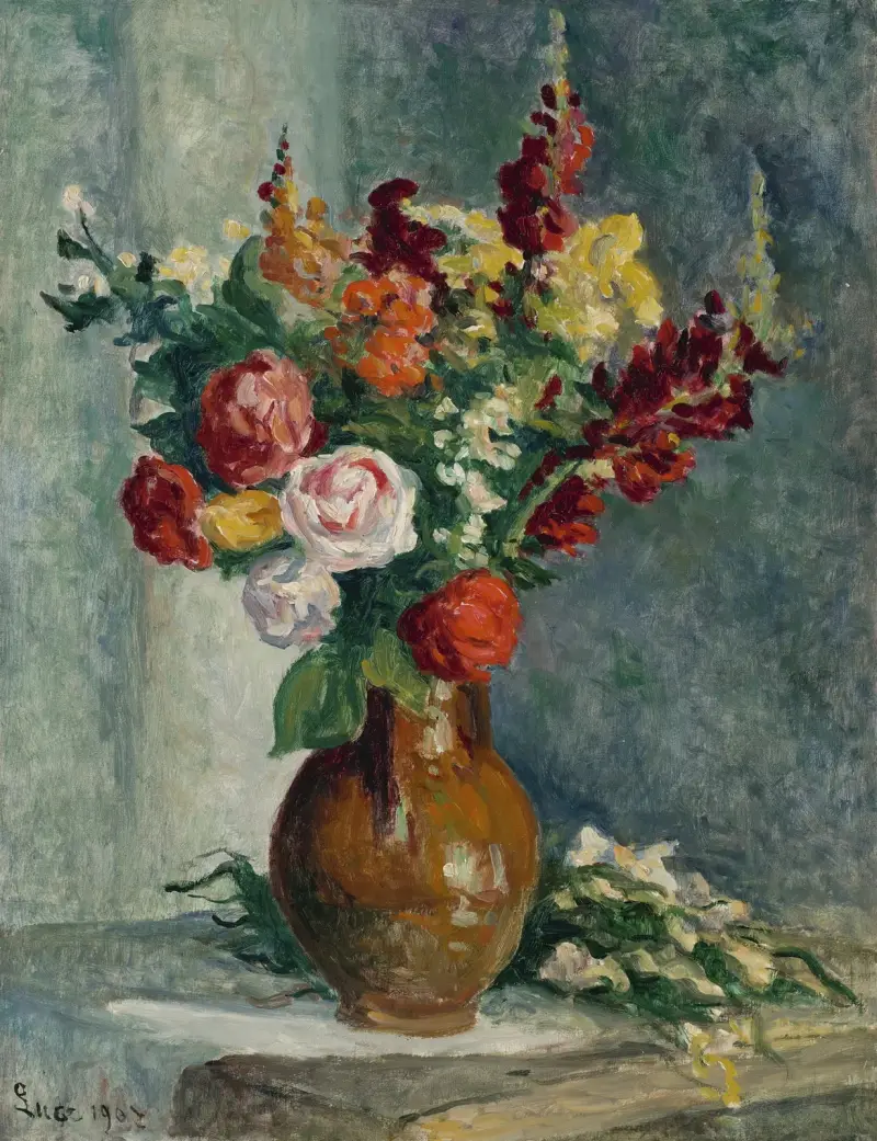 Blomvas av Maximilien Luce