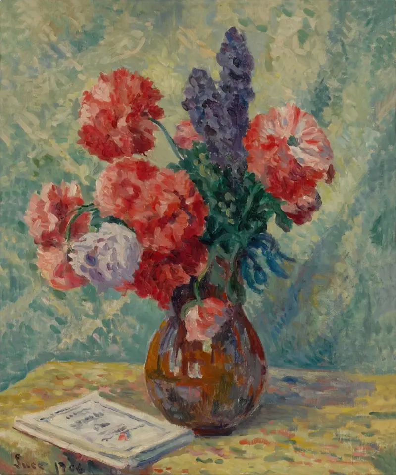 Váza s květinami, 1906 – č. 2, Maximilien Luce