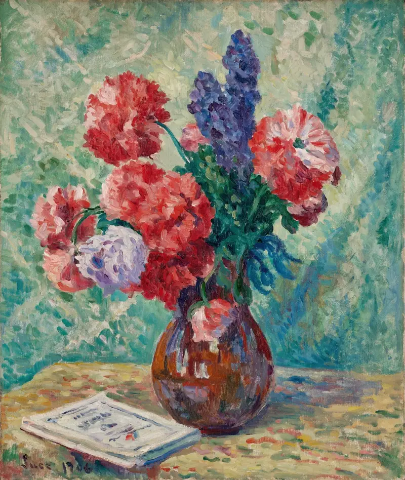 Blomvas av Maximilien Luce