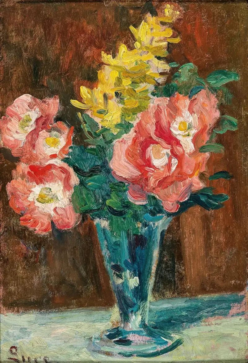 Vase mit Blumen von Maximilien Luce