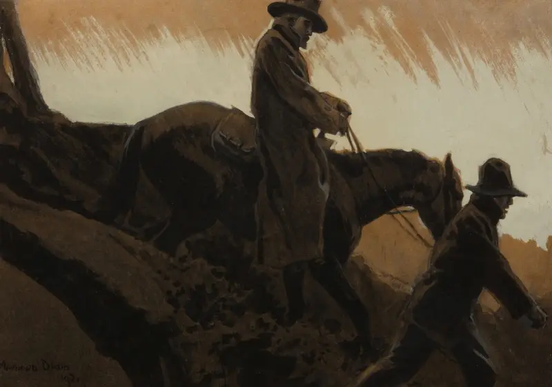 Homeward Bound, Sandhill Camp av Maynard Dixon