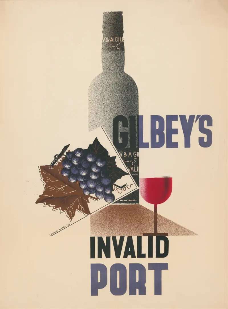 Gilbey’s invalid port. D 174 av Edward McKnight Kauffer