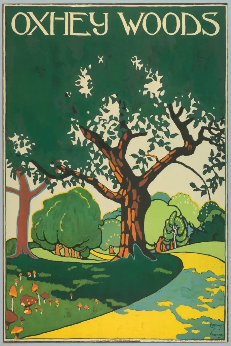 Oxhey Woods, London Underground av Edward McKnight Kauffer