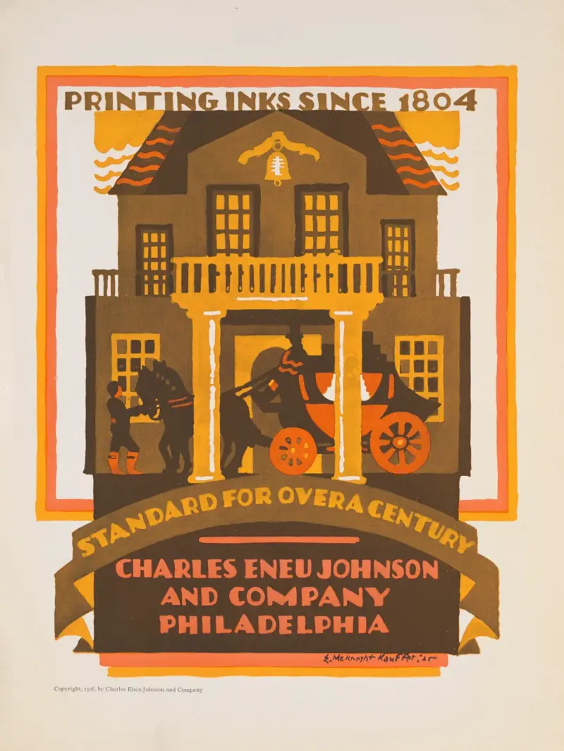 Standard for over a century – printing inks since 1804 Charles Eneu Johnson and Company, Philadelphia von Edward McKnight Kauffer