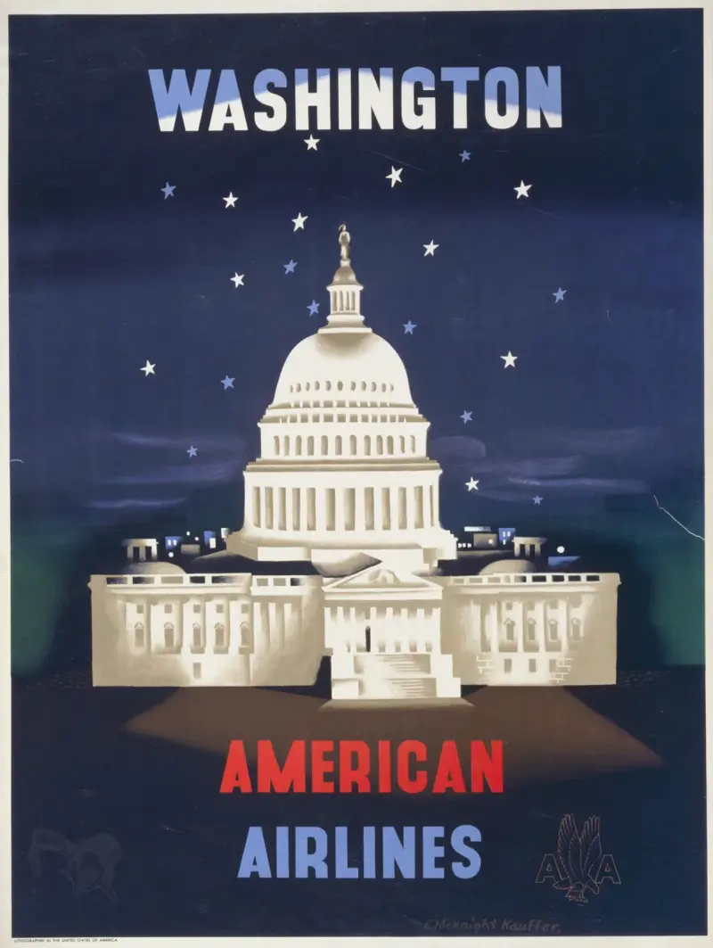 Washington, American Airlines av Edward McKnight Kauffer