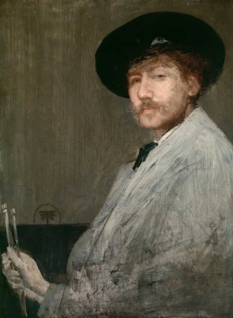 Arrangement in Gray, Portrait of the Painter av James Abbott McNeill Whistler