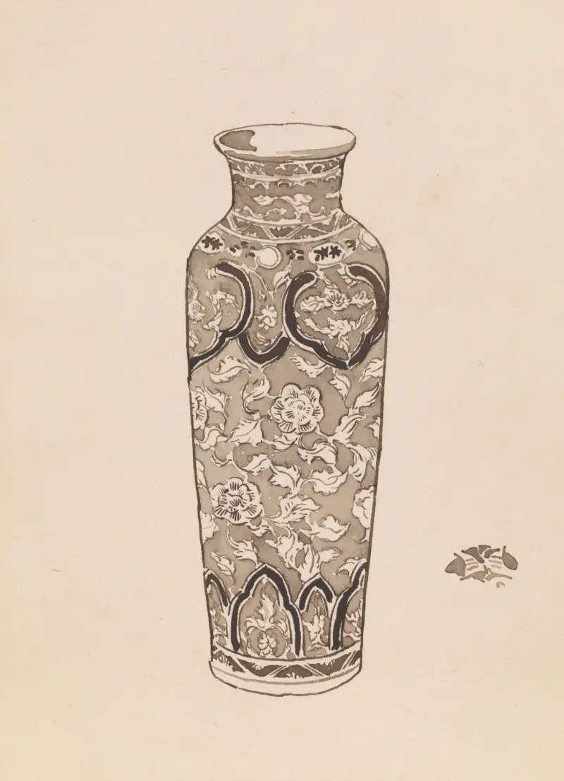 Zylindrisches Gefäß von James Abbott McNeill Whistler