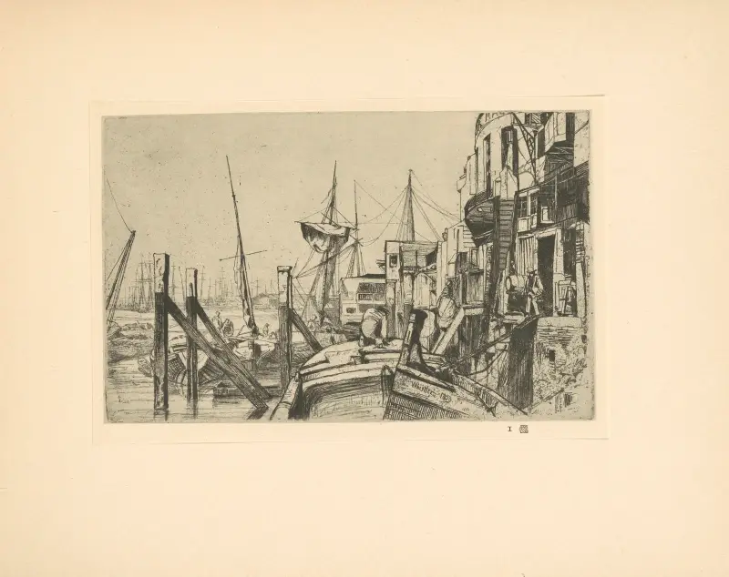 Limehouse – nr 1, James Abbott McNeill Whistler