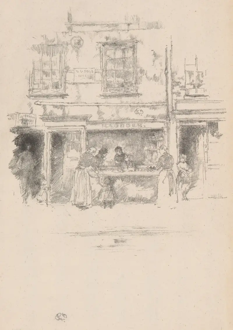 Maunder’s Fish Shop av James Abbott McNeill Whistler