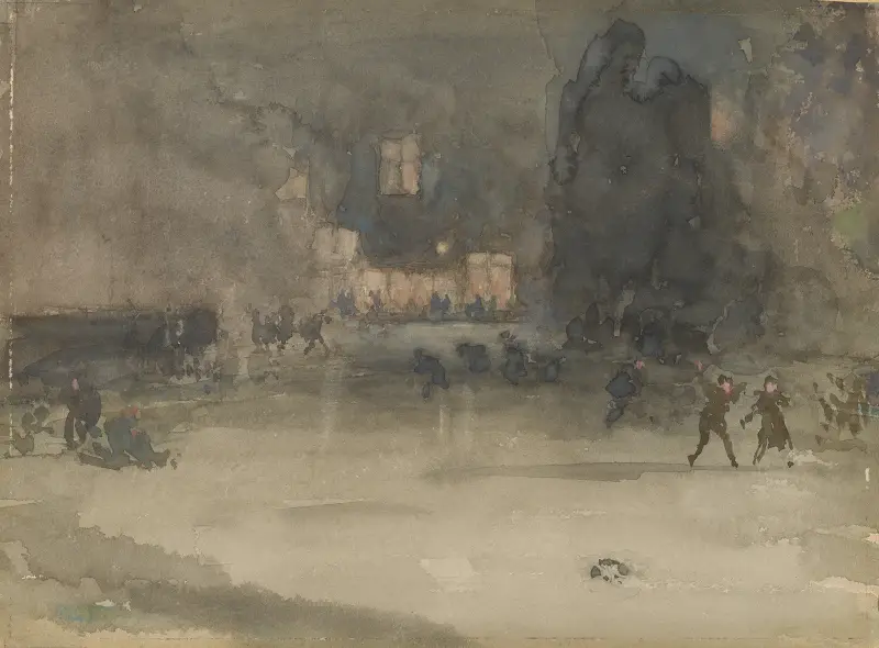 Nocturne: Amsterdam in Winter av James Abbott McNeill Whistler
