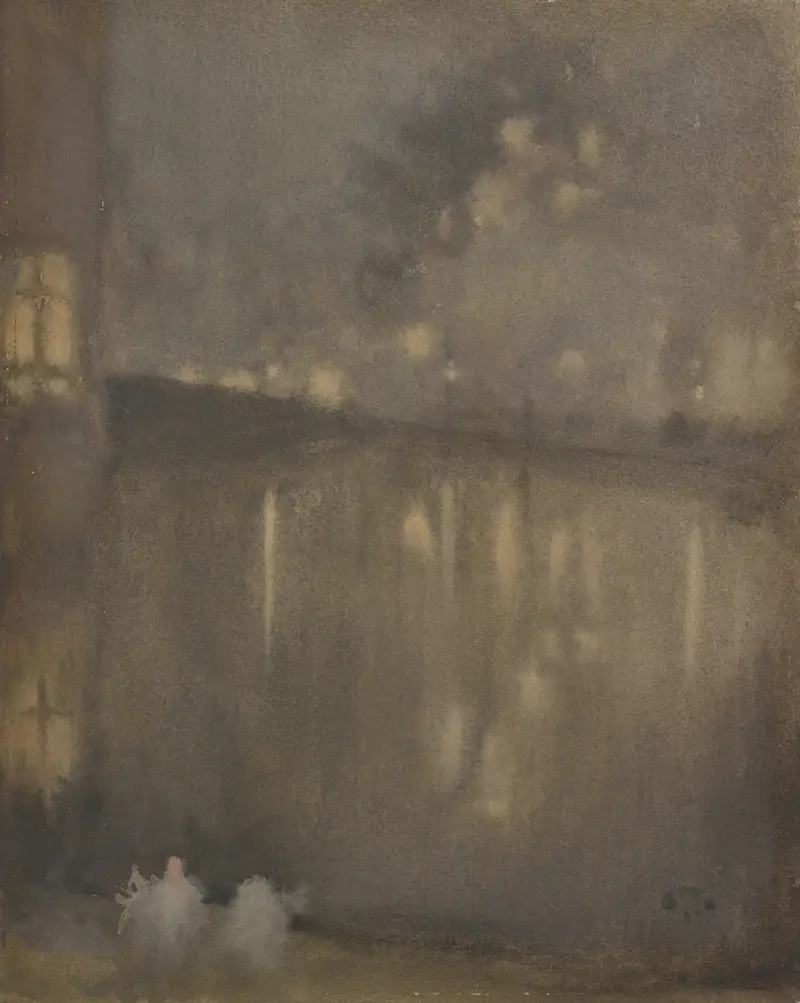 Nocturne: Grey and Gold–Canal, Holland av James Abbott McNeill Whistler