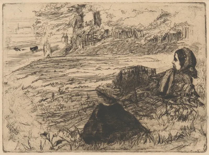 Nursemaid and Child av James Abbott McNeill Whistler