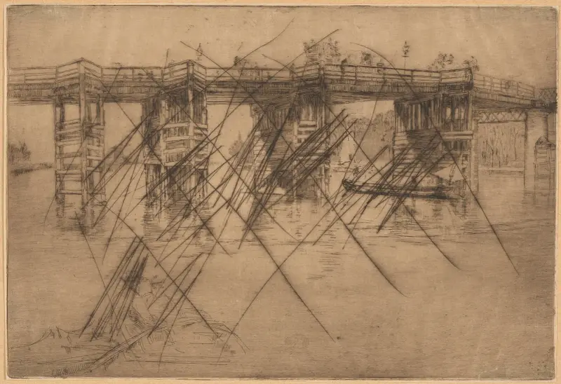 Stary most Putney, James Abbott McNeill Whistler