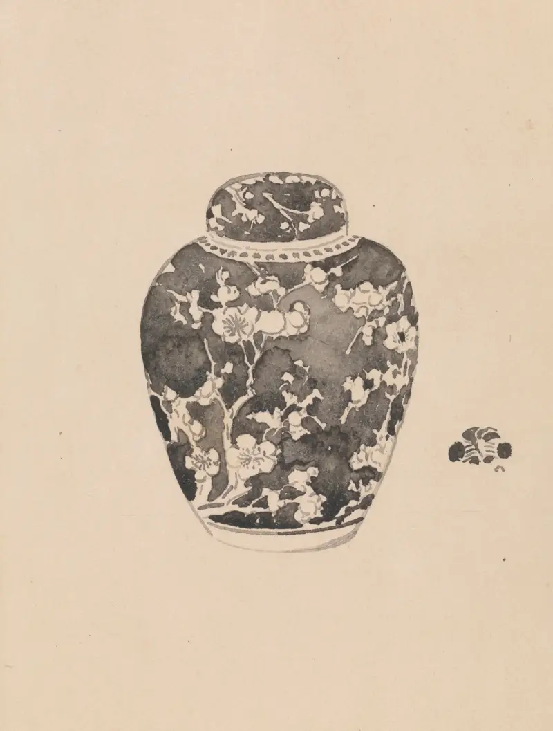 Oviform Ginger Jar with Bell-shaped cover, 1878 – nr 2 av James Abbott McNeill Whistler