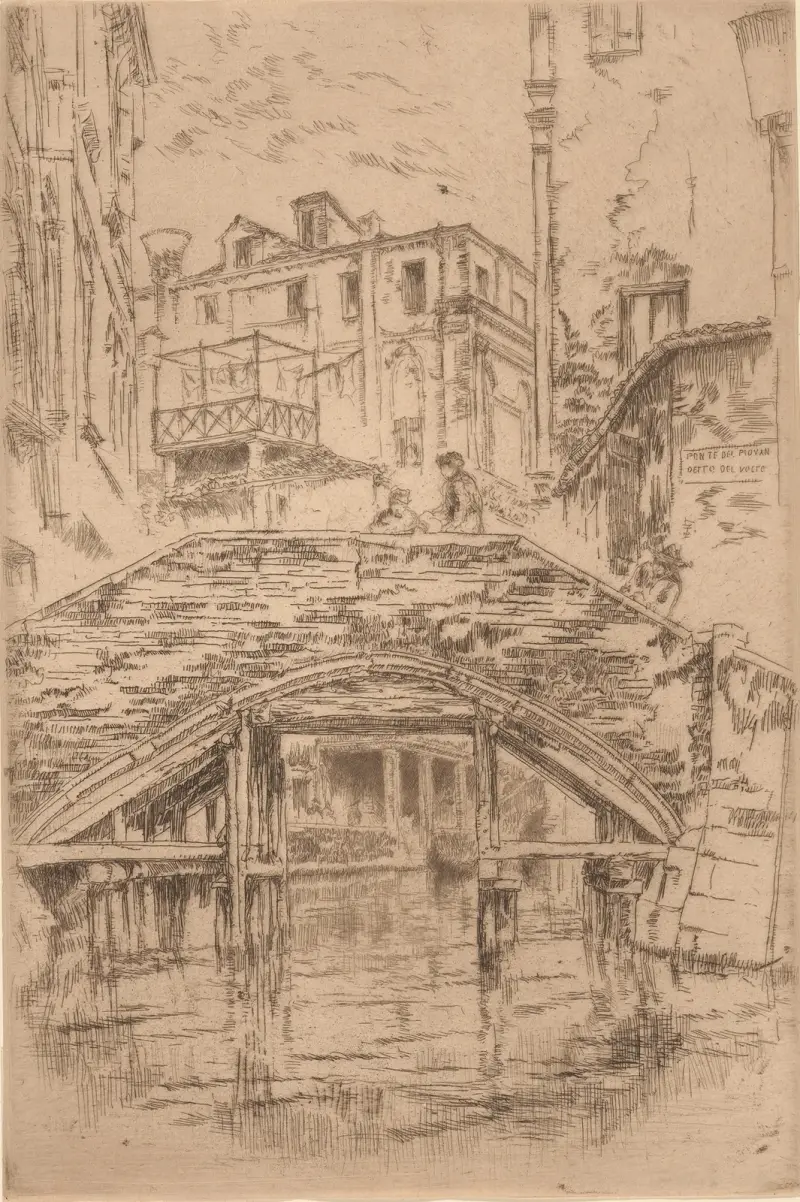 Ponte del Piovan av James Abbott McNeill Whistler