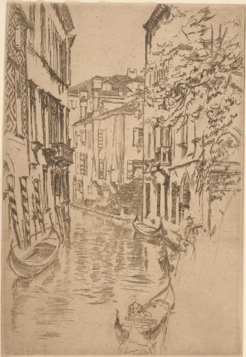 Quiet canal av James Abbott McNeill Whistler