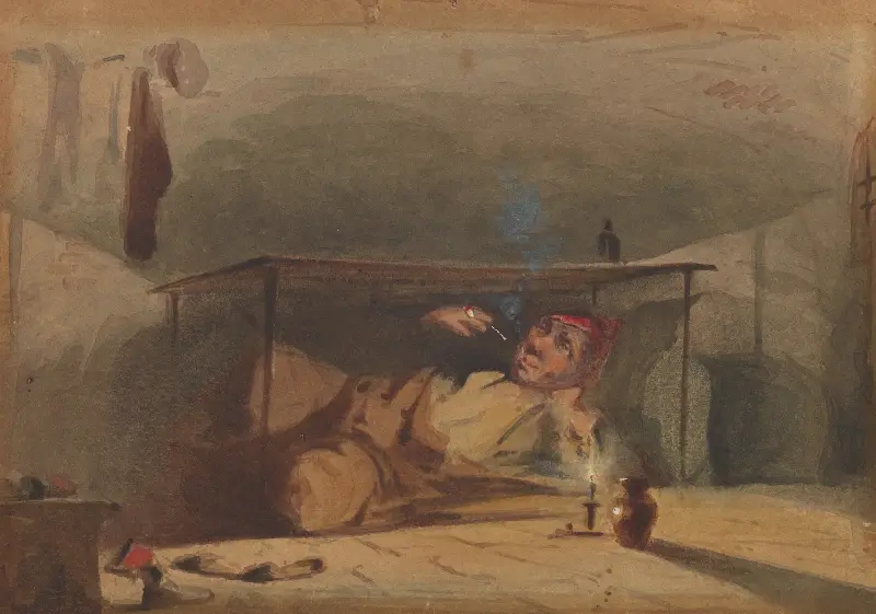 Sam Weller’s Landlord in the Fleet av James Abbott McNeill Whistler