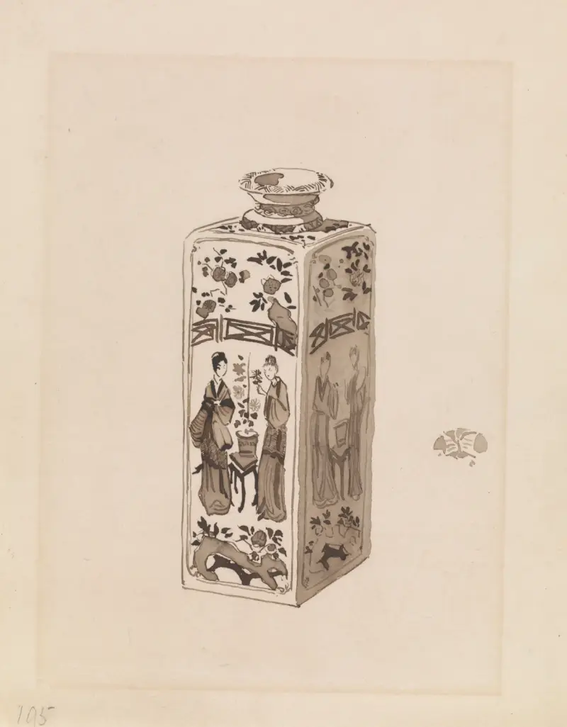 Square Canister with Long Neck av James Abbott McNeill Whistler