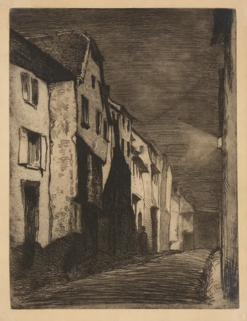 Street at Saverne av James Abbott McNeill Whistler