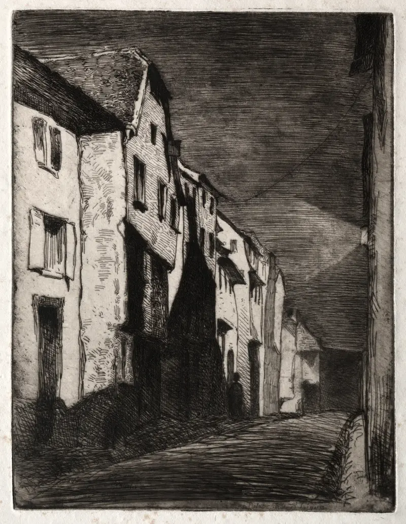 Street in Saverne av James Abbott McNeill Whistler
