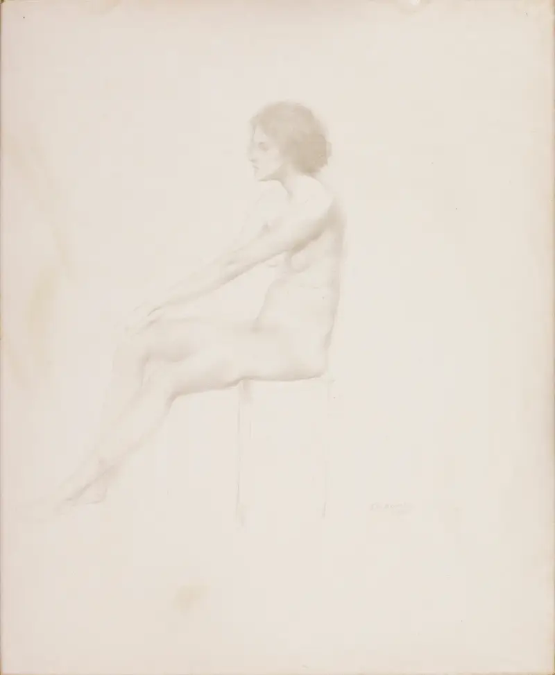 Study of a Nude Model av James Abbott McNeill Whistler