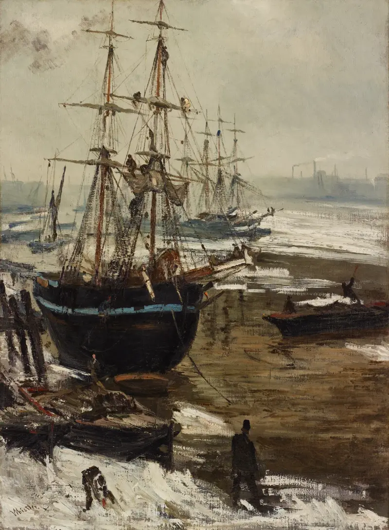 The Thames in Ice av James Abbott McNeill Whistler