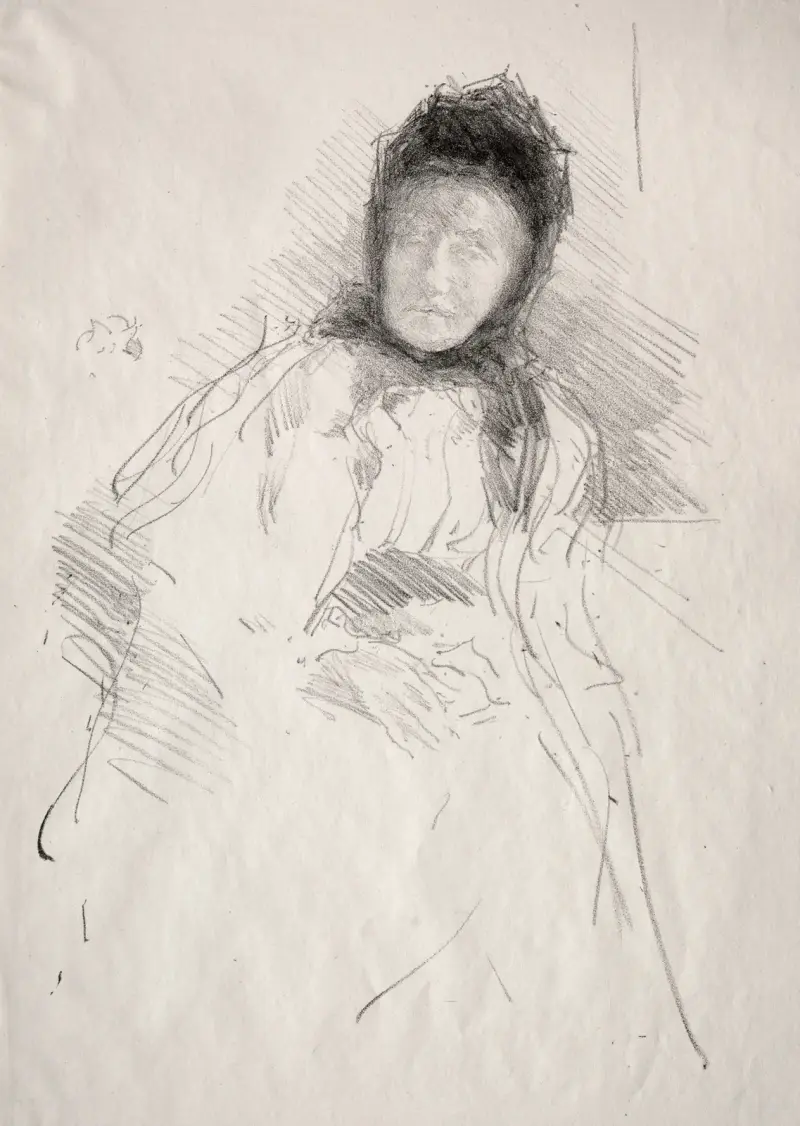 Unfinished Sketch of Lady Haden av James Abbott McNeill Whistler