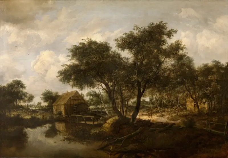 Vodní mlýn, Meindert Hobbema