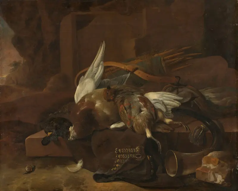 Die Jagdbeute eines Jägers von Melchior d'Hondecoeter