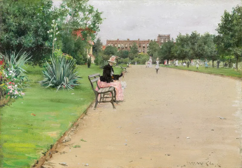 Ein Stadtpark von William Merritt Chase