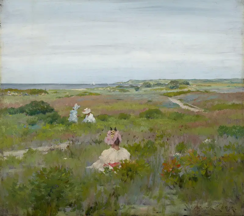 Landskap; Shinnecock, Long Island av William Merritt Chase
