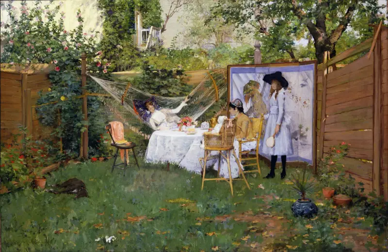 Frühstück im Freien von William Merritt Chase