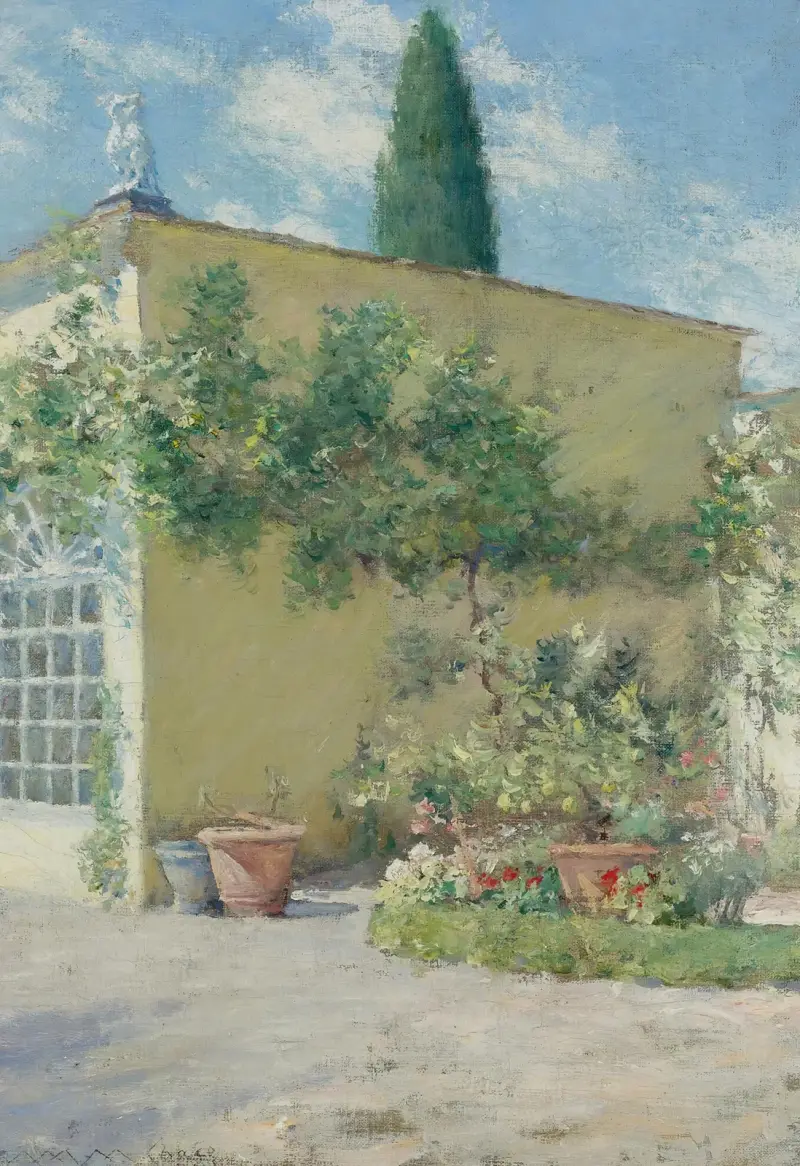 Orangerie Of The Chase Villa In Florence av William Merritt Chase